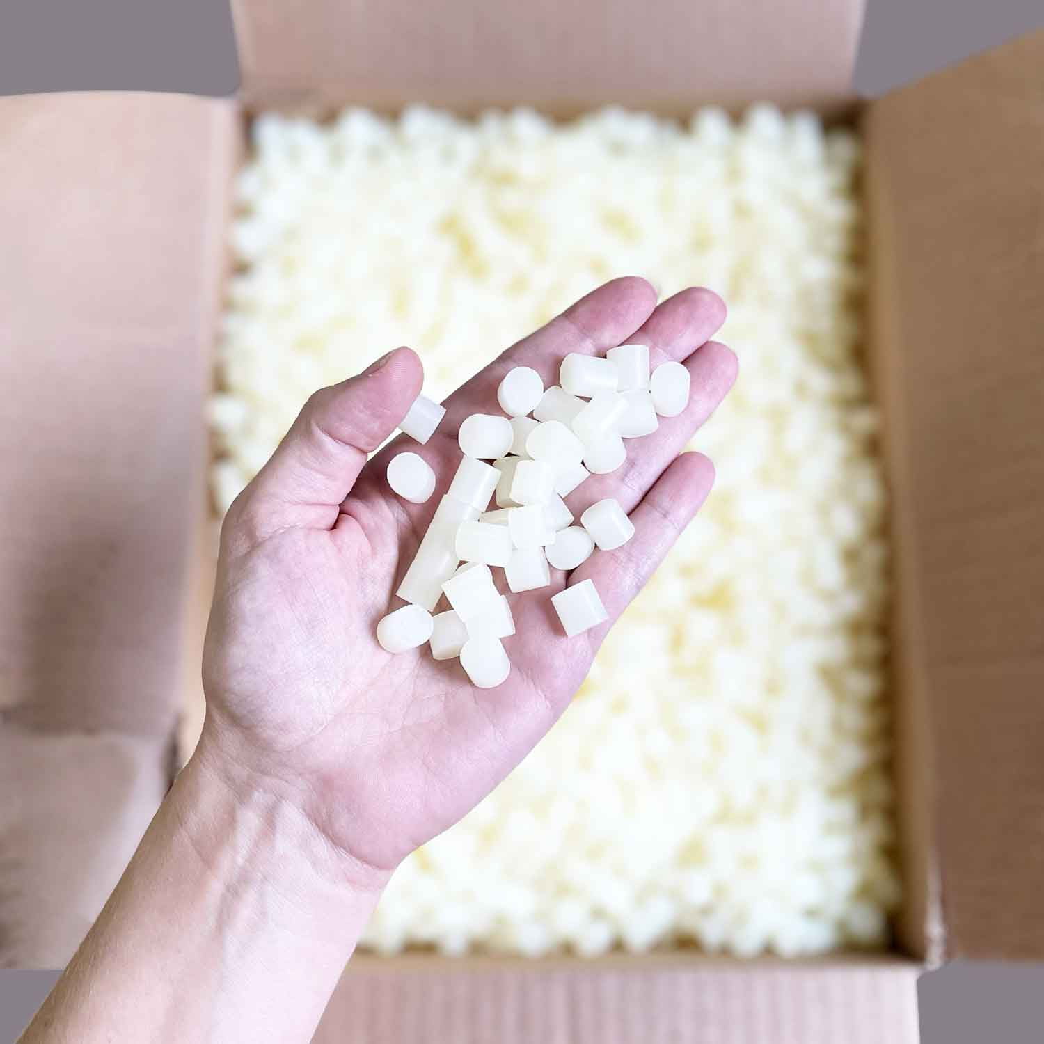 Surebonder B-2010 Less Stringing Skillet Glue Cube Pellets for Crafts and Floral Projects, 10 lb Box, Use in Surebonder Glue Skillets - Cream Color