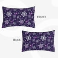 thumbnail image 2 of Rateoe Christmas Purple Snowflakes Pattern Pillow Covers with Invisible Zipper(Pillows are not Included) Standard Pillowcases-14"x20", 2 of 6