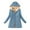 Blue, variant on Honeeladyy Womens Hooded Fleece Ultra Lightweight Long Coat,Winter Warm Wateproof Zipper Slim Outwear Birthday Gifts Blue XXXXL