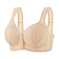 thumbnail image 1 of Bras For Women Full Coverage Front Closure Comfy Bras Plus Size Front Button Wireless Bras, 1 of 8