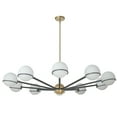 thumbnail image 2 of Dainolite 10LT Halogen Chandelier, MB/AGB with WH Opal Glass, 2 of 5