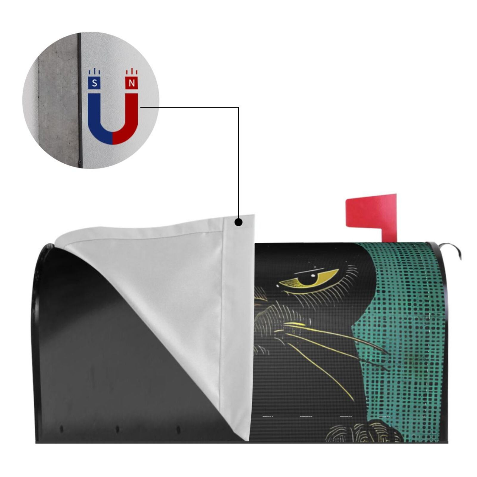 Kdxio Magnetic Mailbox Cover 21x18 in Mailbox Cover Outdoor Decoration Holiday Mailbox Covers for Home Garden Yard-21x18 in