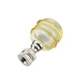 thumbnail image 2 of Aspen Creative 24012-12, 2 Pack Clear with Yellow Line Glass Lamp Finial in Nickel Finish, 2" Tall, 2 of 7