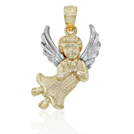 Charm America - Gold Baby Angel Charm - 14 Karat Solid Gold