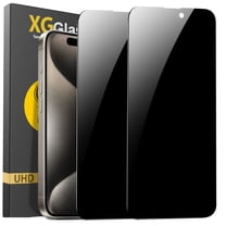 Apple iPhone 15 Pro Privacy Screen Protector, Anti Spy, 2-Pack Shatterproof Tempered Glass Film 6.1"