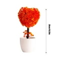 thumbnail image 2 of Artificial Heart Topiary Tree - 10.2 Inch Potted with Green Leaves, Mini Bonsai for Desktop Decor, Shelf Decorations, and Indoor Home Ornamental Displays, 2 of 6