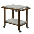 thumbnail image 5 of Coaster 2 Tier Concrete Bar Cart in Chestnut and Gray, 5 of 7