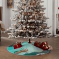 thumbnail image 5 of Salouo Turquoise Beach Kayaking Christmas Tree Skirt 48" Farmhouse Christmas Decorations Snowman Xmas Tree Skirt Tree Mat for Holiday Party Decor, 5 of 8