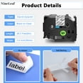 thumbnail image 5 of NineLeaf 6 Pack Compatible for Brother P-Touch TZe TZ Label Maker Tape TZe-161 TZ-161 36mm 1.4 in Laminated Black on Clear Label Tape, 5 of 6