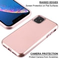thumbnail image 2 of Apple iPhone 11 Phone Case Slim Hybrid Armor Shockproof Impact [Shock Absorption] Rubber Dual Layer Rugged Protective Hard PC Bumper Frame & Soft TPU ROSE GOLD Cover for Apple iPhone 11 / 6.1 inch, 2 of 6