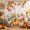 Green, Orange, White, Brown, variant on Thanksgiving Pumpkins Shower Curtain, Waterproof Shower Curtains for Bathroom, Vintage Fall Botanical Tree Autumn Washable Fabric Bathtub Curtain Set Bath Decor with 12 Hooks Long 72"x84"