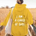 thumbnail image 4 of Christian Hoodies for Women 2025 I Am A Child Of God Cute Graphic Hoodie with Pockets Hooded Sweatshirt Women Pullover, 4 of 5