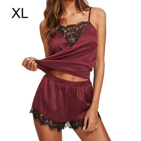 

ABIDE SANAG 2pcs Women s Pajama Set Summer Sleepwear Lace Suit