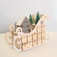 thumbnail image 4 of Shisuyan 1PC Wooden 24 Countdown Christmas Calendar Sleigh Calendar Decor, 4 of 9
