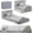 Plush Grey Star, variant on Kids Floor Sofa, Child Fold Up Sofa Couch Convertible Futon Folding Chair with Storage Bag for Kids, Green Dinosaur