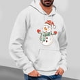 thumbnail image 2 of GuangCheng Mens Christmas,Snowman Printed,Hooded,Sweatshirts,Drawstring,Drop Shoulder,Thick,Warm Coats,Long Sleeve,Pullover,Hoodies, 2 of 5