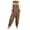 Brown, variant on Women's Plus Size Overalls - Casual Loose Dungarees Romper - Sleeveless - High Waist - Wide Leg - Pockets - Solid Color - S-XXXXXL - Polyester