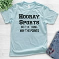thumbnail image 2 of Kids Hooray Sports Do The Thing Win The Points Shirt, Youth Kids Boy Girl T-Shirt, Football Baseball Basketball, Light Blue, Small, 2 of 4
