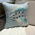 thumbnail image 5 of The HomeCentric Cushion Cover, Decorative Dull Blue Pack of 2, 24x24 inch (60x60 cm) Pillow Cover&nbsp;For Sofa, Linen Fish, Embroidered Pillowcase&nbsp;With Zipper, Sea Creatures Beach - Dream Fish, 5 of 10