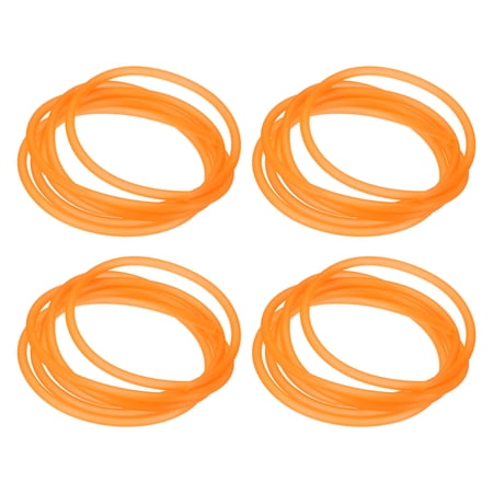Uxcell Glow Tube Fishing Deep Sea Silicone Luminous Tube Soft Fishing Angling Glow Tubing Tool Attract Fish 0.12 OD x 3.28ft & 4Pcs & Orange-Fit For(Night Fishing/Deep Drop Rigs)