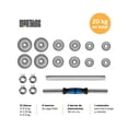 thumbnail image 3 of Kit Mancuernas Multifuncional 3en1 Barra y Discos Acero 20kg Gimnasio Con Estuche Marthing Pesas y Barra Recta de Acero Diseño Estable Compactas Resistentes y Funcionales Entrenamiento Casa y Gim, 3 of 7