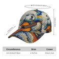 thumbnail image 2 of Fotbe Dog Guitar Starry Night Gorro Clásico de Béisbol, Gorra Ajustable con Broche Snapback, Gorro de Exterior de Algodón Suave, 2 of 6