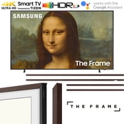 SAMSUNG QN75LS03BA 75 inch The Frame QLED 4K UHD Quantum HDR Smart TV Bundle 75" Customizable Bezel Modern Brown