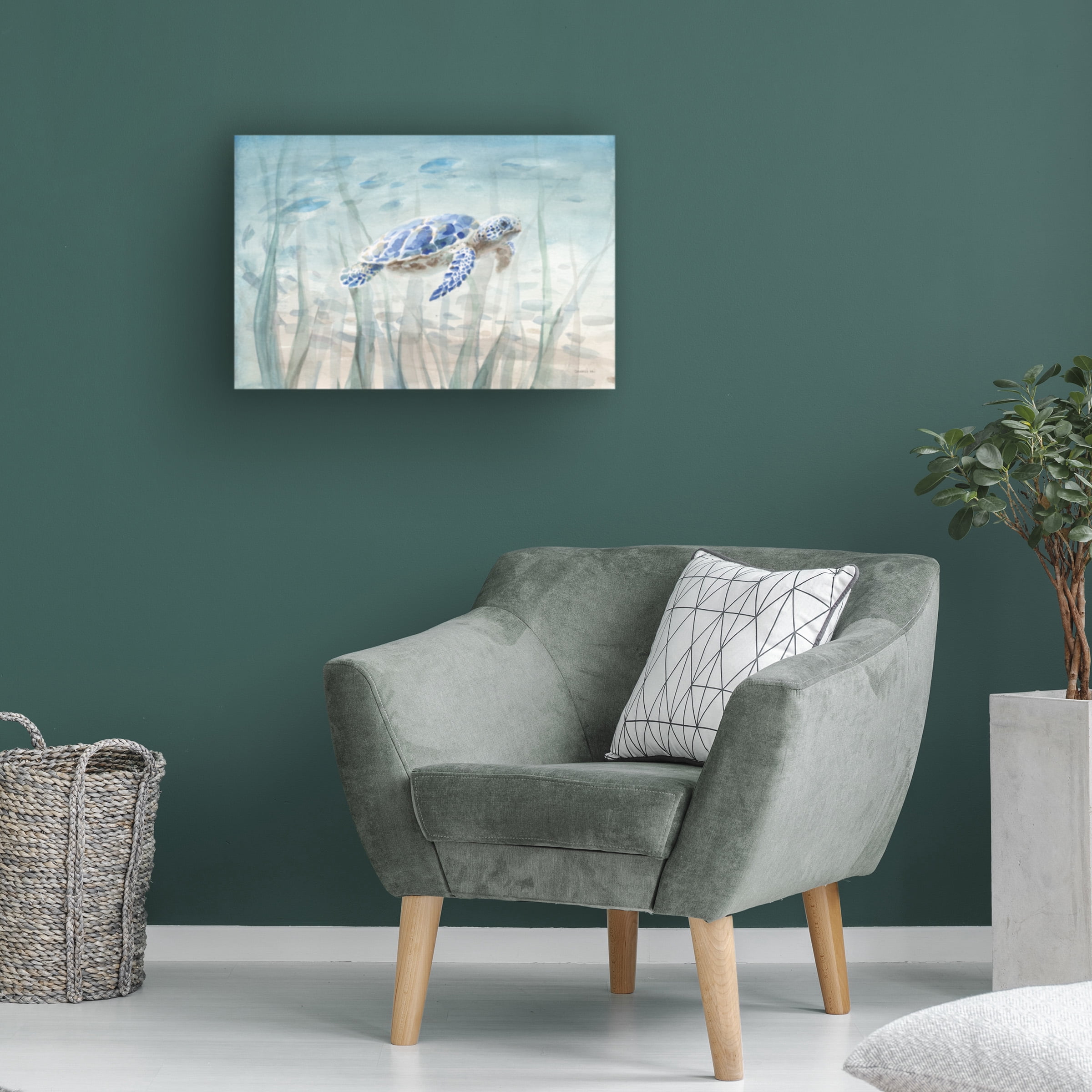 Danhui Nai 'Undersea Turtle' Canvas Art