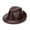 Dark brown, variant on Black Fedoras Hats Men Genuine Leather Retro Jazz Caps Gentleman Real Leather Luxury Sp-ring Classic Felt Trilby Hat ,Soft Feel