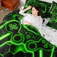 thumbnail image 4 of Castle Fairy Teens Video Game Bedding Comforter Set,Honeycomb Gamepads Queen Bedding Sets, 4 of 8