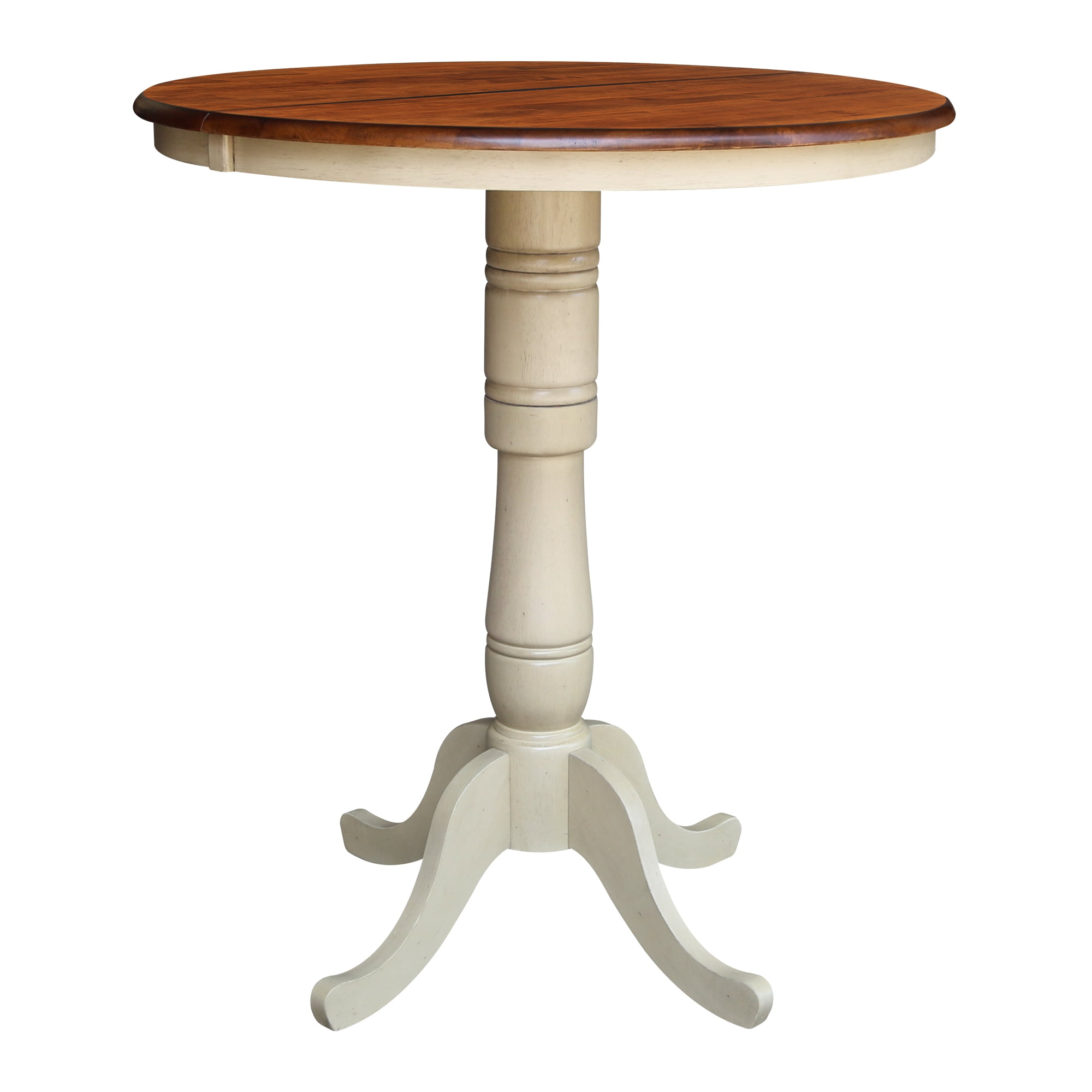 36 Round Bar Height Table With 12 Leaf In Antiqued Almond Espresso   Cd738091 330d 4a2b 9403 E46020eacc6a 1.6ae535252b037d978a2805fc90bc665b 