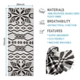 thumbnail image 2 of Black Geometric Flower Diamond Pattern Hot Yoga Mat Towel Non Slip for Hot Yoga - Quick-Drying Yoga Mat Cover with 4 Corner Pockets with Travel Bag - Hot Yoga Towel Non Slip 70"x26", 2 of 6
