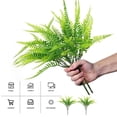 thumbnail image 2 of Luxtrada 2/6Pcs Artificial Boston Fern Greenery Fake Plants Outdoor UV Resistant Plants Faux Fern for Outdoors Hanging Planter Decor, 2 of 9