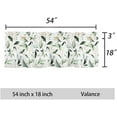 thumbnail image 6 of Sage Green Eucalyptus Leaf Curtain Valances for Windows Spring Summer Farmhouse Leaves Kitchen Curtains 54x18 Inch Short Rod Pocket Valance 1 Panel for Living Room Bathroom Decor, 6 of 6