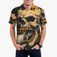 thumbnail image 5 of Yiaed Grim Coffee SkullPrint Men's Short Sleeve Polo Shirt,Golf Polo for Men Three-Button Golf Shirt Athletic Casual Collared T-Shirt- Medium, 5 of 7