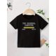 thumbnail image 2 of Pencil Print Boy's Casual Short-Sleeved T-Shirt - Summer Comfy Round Neck Top, 2 of 6