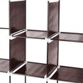 thumbnail image 6 of Canddidliike 67" Portable Fabric Wardrobe, Clothes Closet Storage Organizer with Compartments and Rods, Dark Brown, 6 of 8