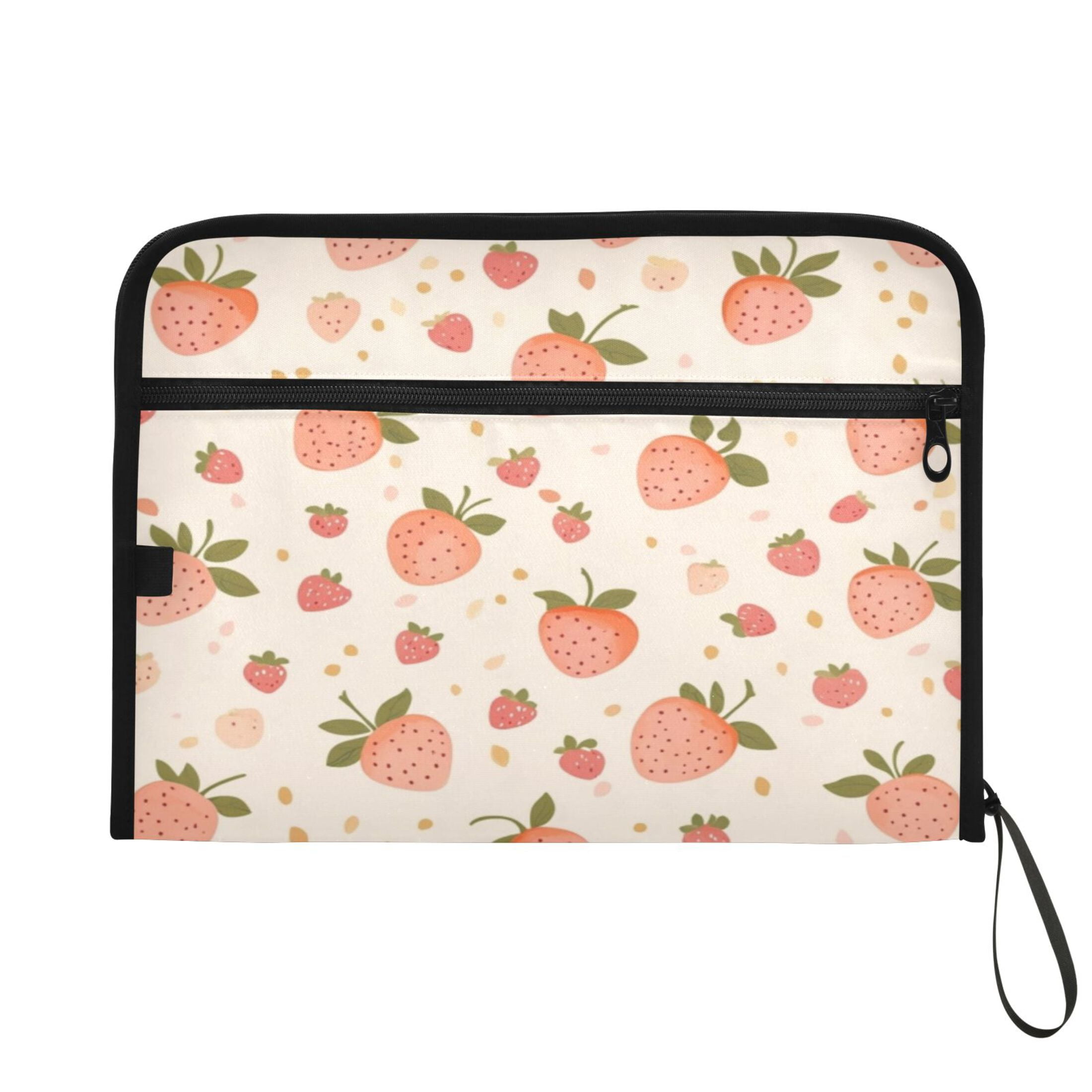 Organ Folder 14.2 x 0.8 x 10.6 Inches 13 Separate Pockets A4 Size Documents Folder A Sort Storage File Manager For The Home Office Lovely Red Strawberries Seamless