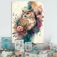 thumbnail image 2 of Designart Cute Owls Floral Art II Canvas Wall Art, 2 of 5