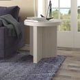 thumbnail image 2 of Holm 22" Wide Round Fluted Side Table in Alder White, 2 of 5