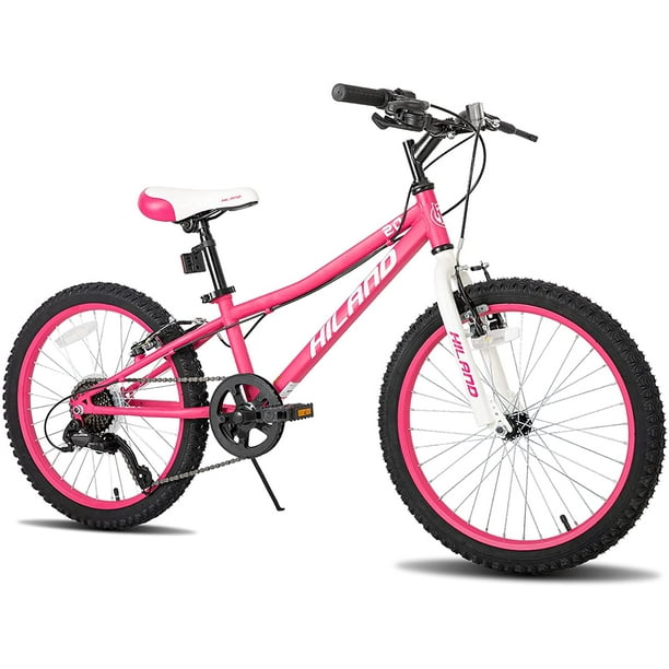 Hiland 20 Inch Kids Mountain Bike for Boys, Girls, 7Speed Kids Bicycles with Dual Handbrakes