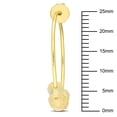 thumbnail image 3 of Miabella 4mm Citrine Bead Hoop Earrings in Yellow Plated Sterling Silver, 3 of 3