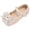 Beige, variant on Girls Dress Shoes Mary Jane Wedding Party Bridesmaids Shoes Pearl Strap Glitter Bow Princess Ballet Flat Shoes Sandals Pink 13 Little Kid