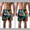 thumbnail image 3 of luoweisi Men's Beach Shorts Quick Dry Swim Trunks with Mesh Lining Chameleon L, 3 of 5