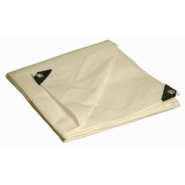 Tarp Dry Top multiusos, resistente, 3 x 4,5 m, color blanco