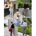 thumbnail image 4 of Ekouaer 2 Pack Mens Pajama Pants Long Pjs Bottoms Soft Sleepwear Bottoms with Pockets Drawstring All-match Lounge Pants, 4 of 6