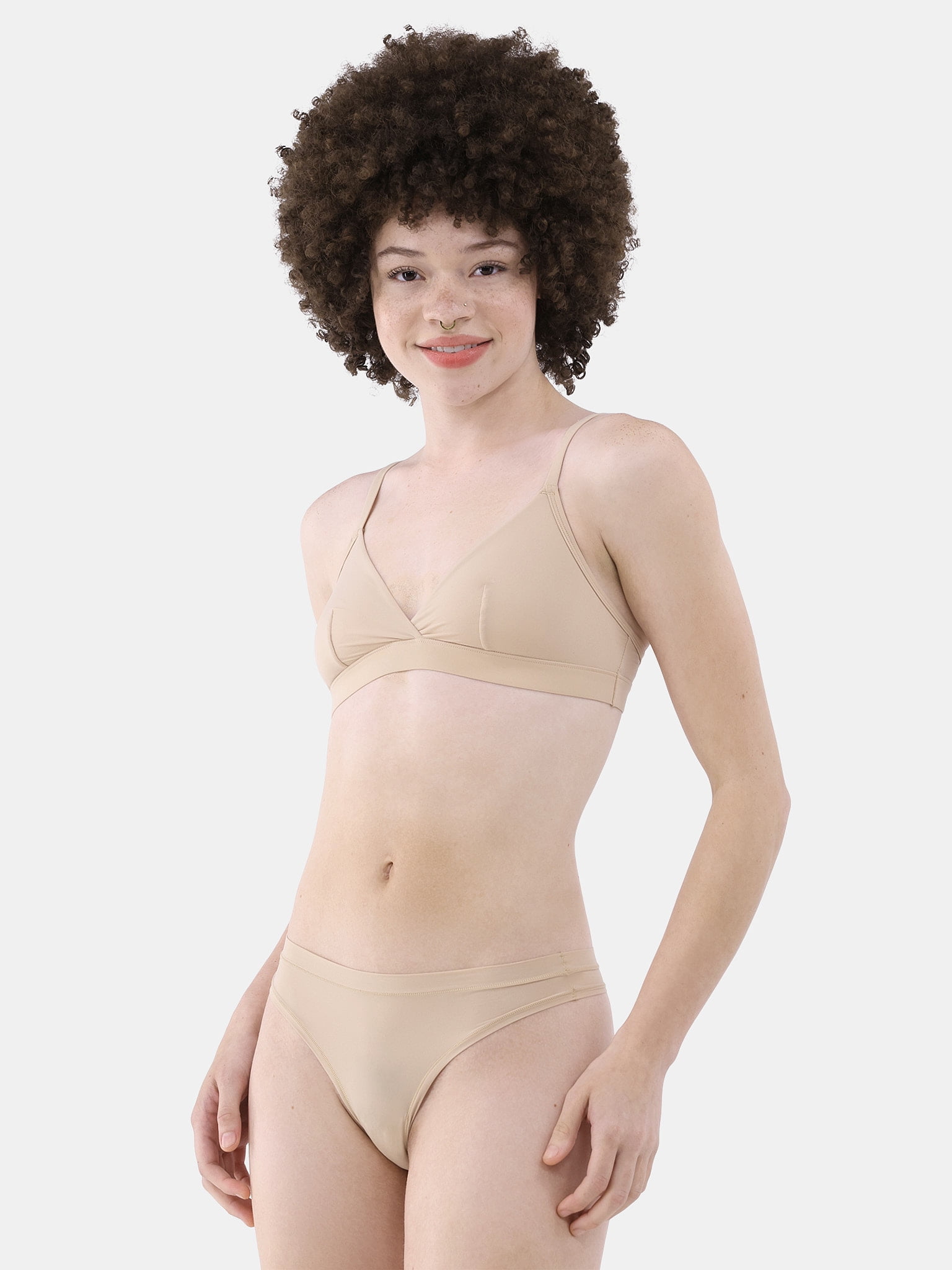 No Boundaries Fit Stretch Triangle Bralette, Women's XS-3XL