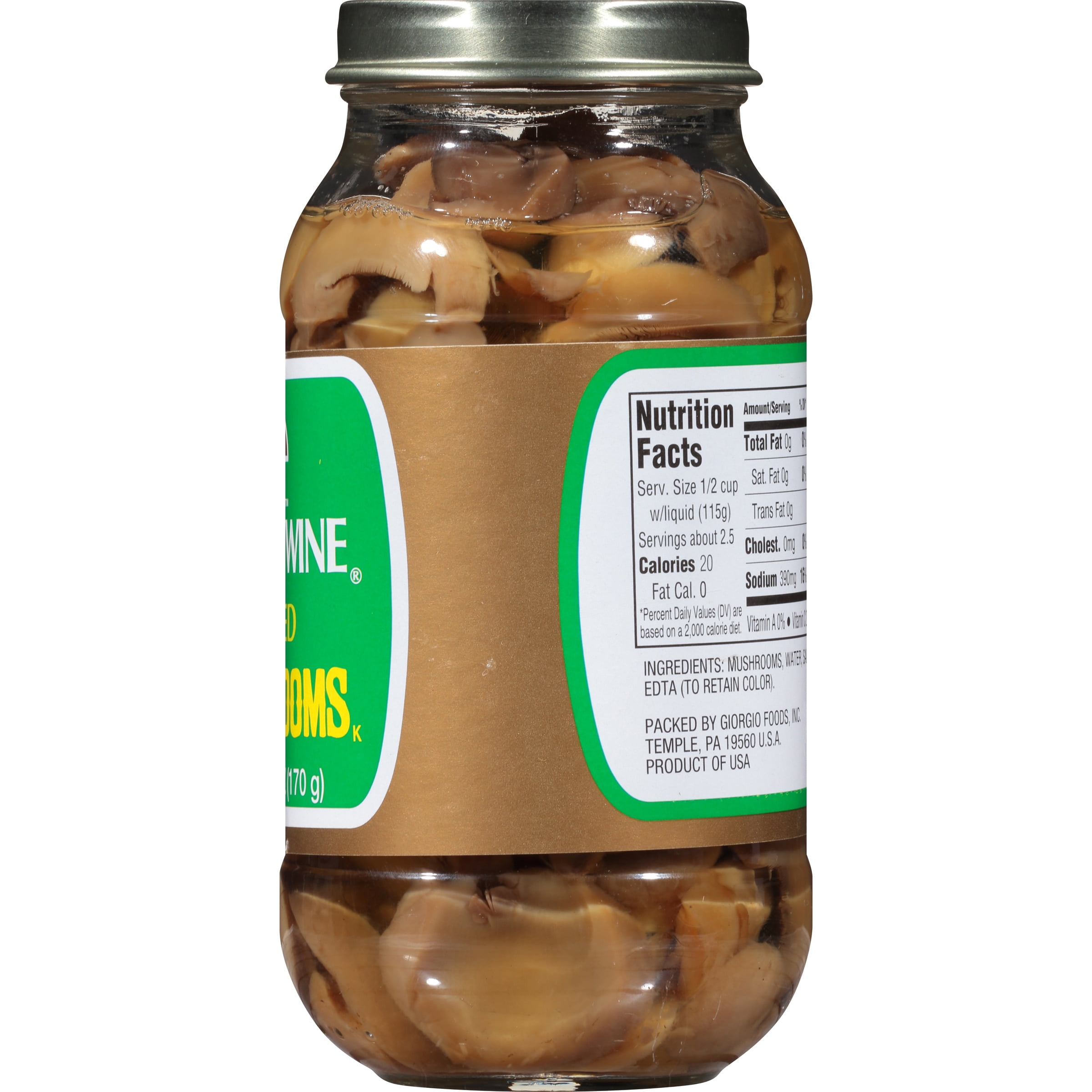 Brandywine Sliced Mushrooms 6 Oz Jar