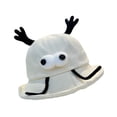 thumbnail image 4 of Divertido sombrero de pescador de ojos grandes, adorable, elegante, decorativo, con personalidad y cómodo. Beige Blanco, 4 of 9
