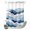 Blue White, variant on No Hook Shower Curtain, Blue White Ombre Shower Curtains for Bathroom with See Through Top Window, Modern Geometric Moire Abstract Art Waterproof & Washable Bath Curtain Stall 48"x72"